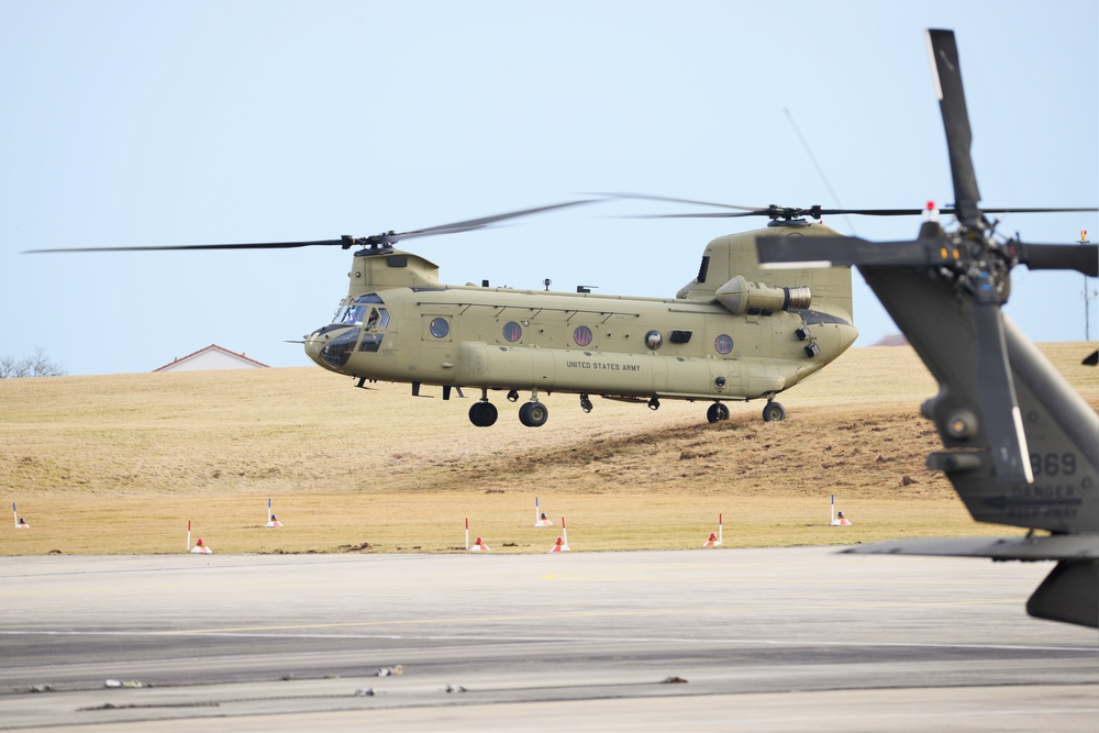 Katterbach Army Airfield in Ansbach, Bavaria, Germany