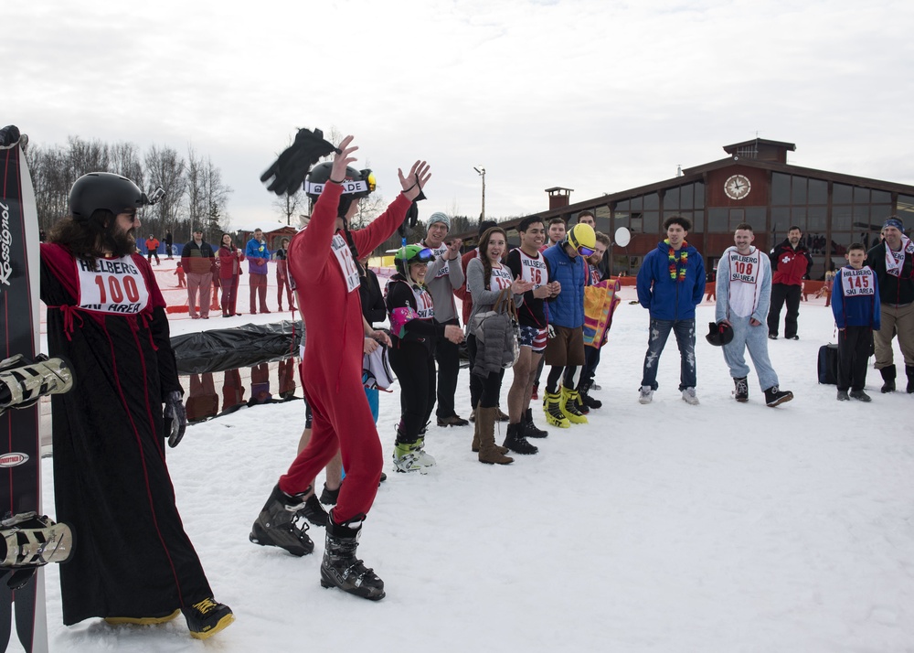 JBER celebrates thaw at Hillberg Ski Area 2018 Slush Cup