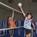 US Marines and Sailors compete in volleyball challenge