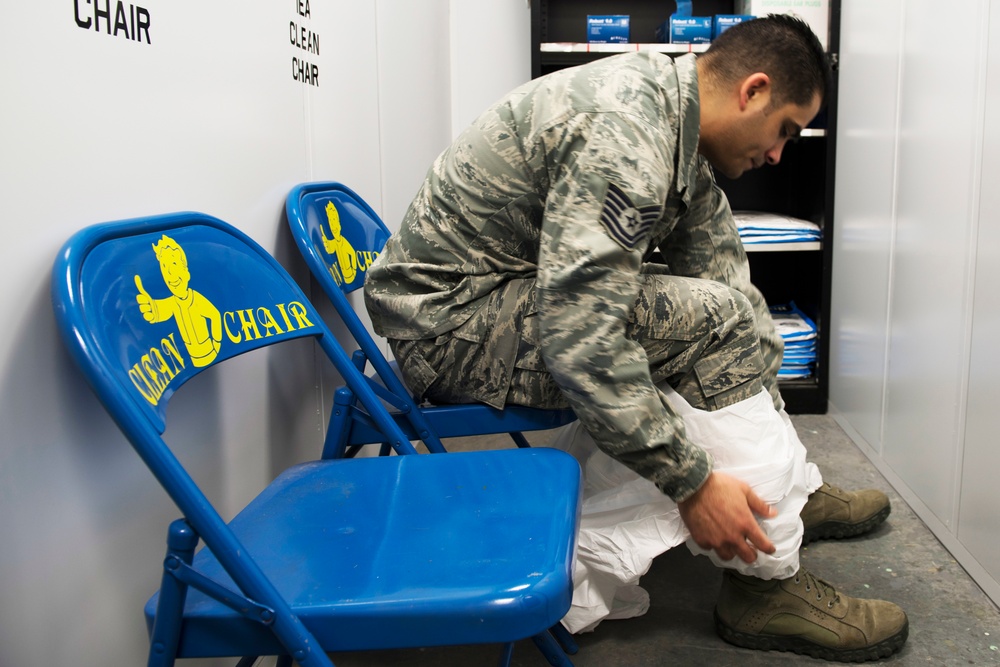 Airman improves safety with decontamination booths