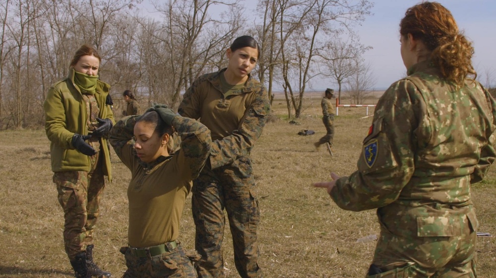 26th MEU, Romanian FET conduct detainee handling training during Spring Storm 2018