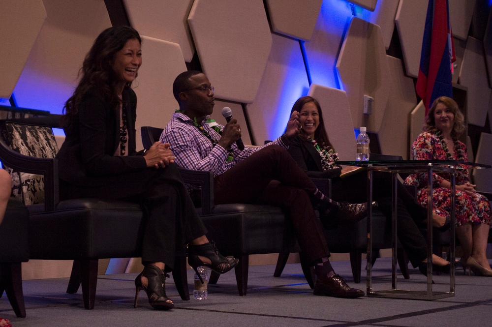 Motivation and Inclusion Panelists speak at the 2018 Guam Joint Leadership Symposium
