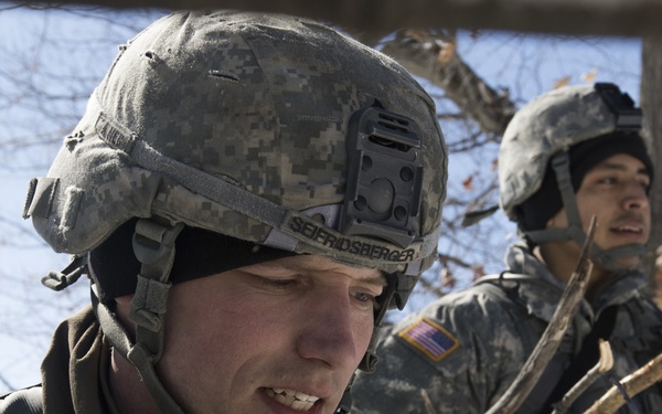 479th Engineer Battalion Soldiers construct simulated firing positions during training exercise Ready Force Breach.