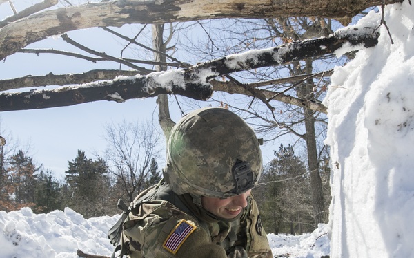 479th Engineer Battalion Soldiers construct simulated firing positions during training exercise Ready Force Breach.