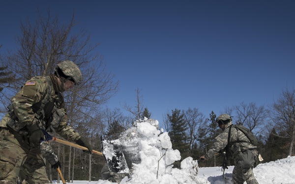 479th Engineer Battalion Soldiers construct simulated firing positions during training exercise Ready Force Breach.
