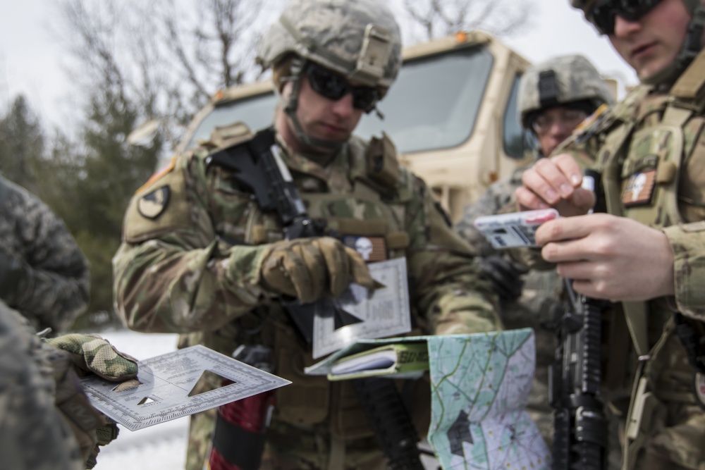 Army Reserve Soldiers with the 479th Engineer Batallion conduct convoy operations during exercise Ready Force Breach