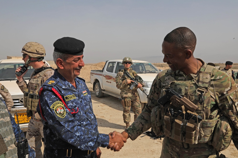 CJTF-OIR command sergeant major visits Besmaya Range Complex