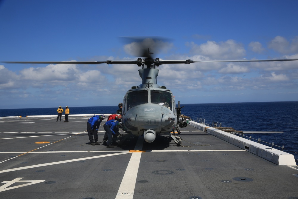 Flight operations aboard the USS Anchorage