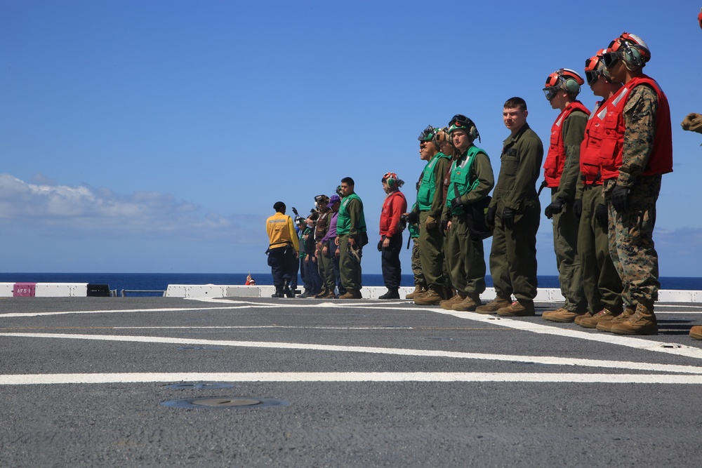 Flight operations aboard the USS Anchorage