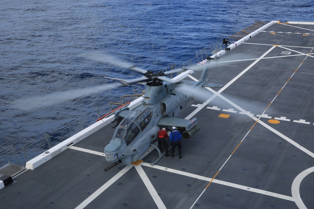 Flight operations aboard the USS Anchorage