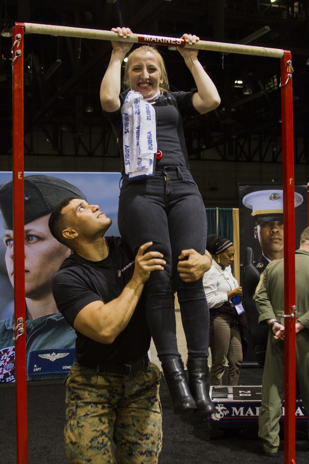 Marines engage with female aviation enthusiasts at WAI
