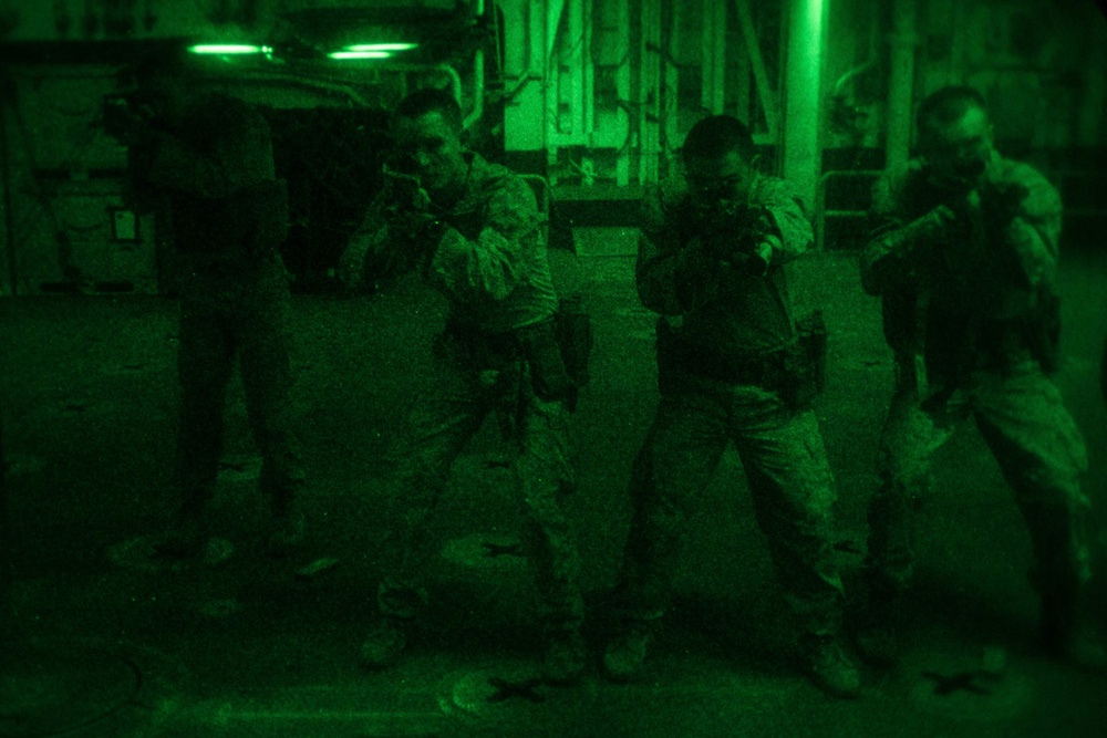 TRAP Team Conducts Night Vision Reload Drills