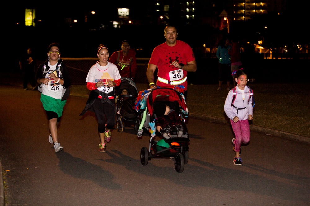 Glow Run aboard Camp Lester