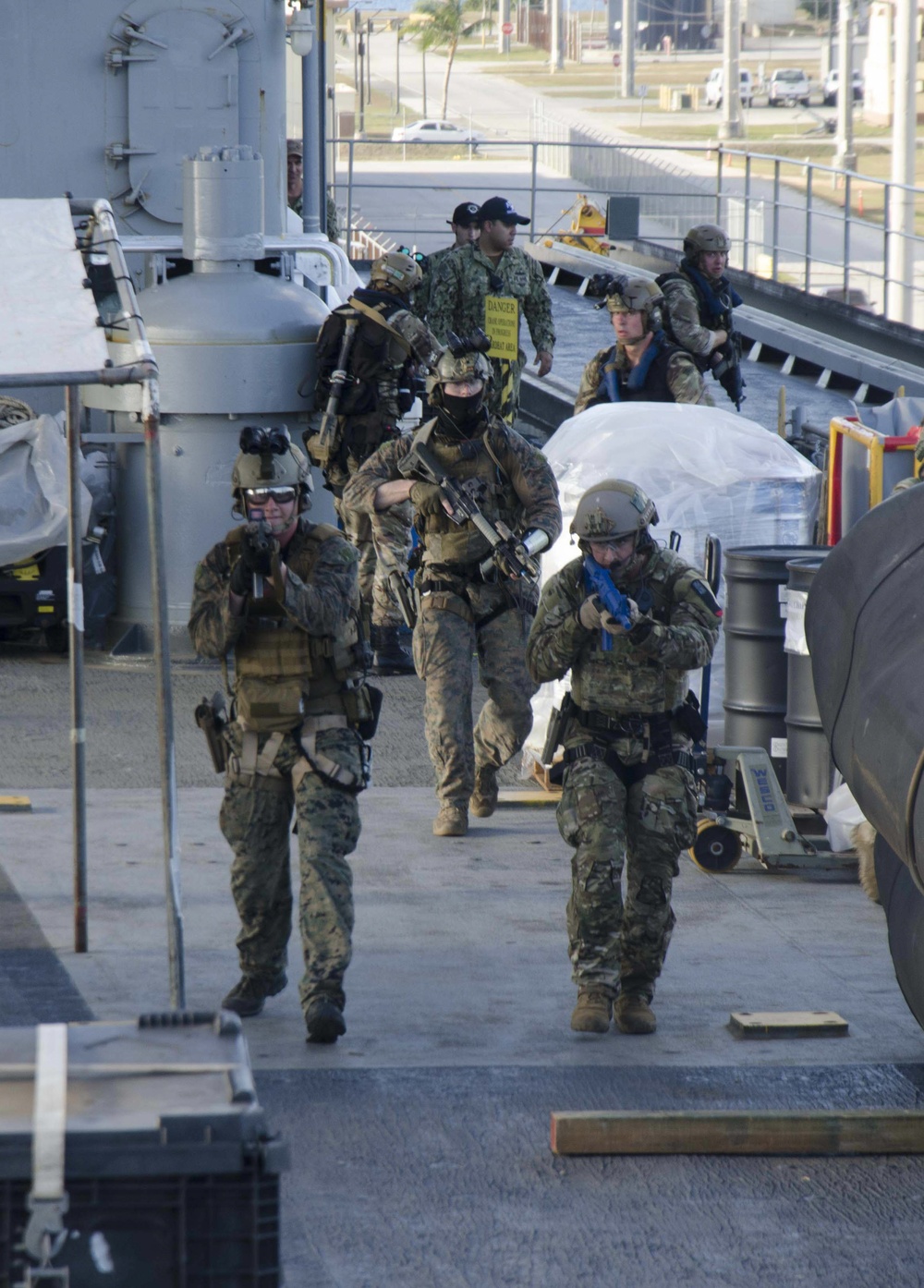 Marines Conduct VBSS On Board USS Frank Cable