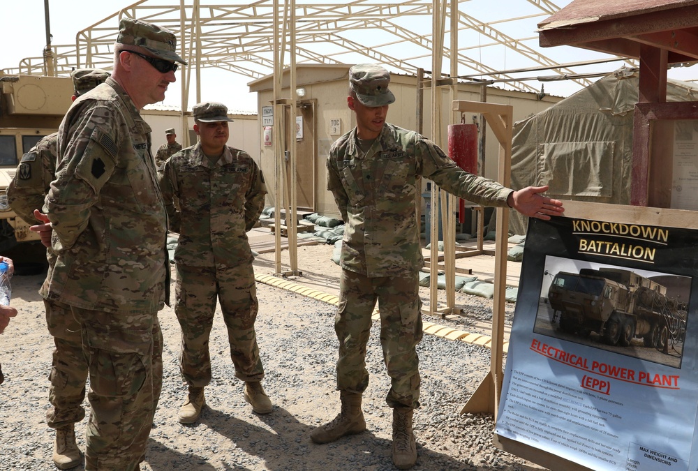 Task Force Spartan commander visits 1-62 ADA Patriot site