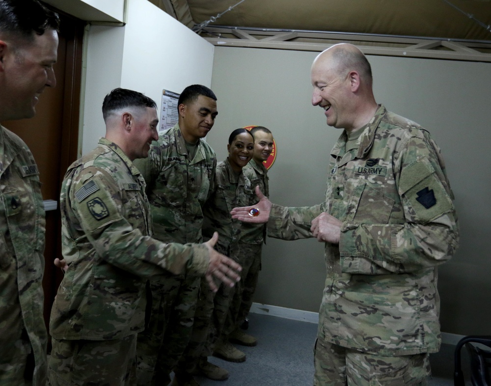 Task Force Spartan commander visits 1-62 ADA Patriot site