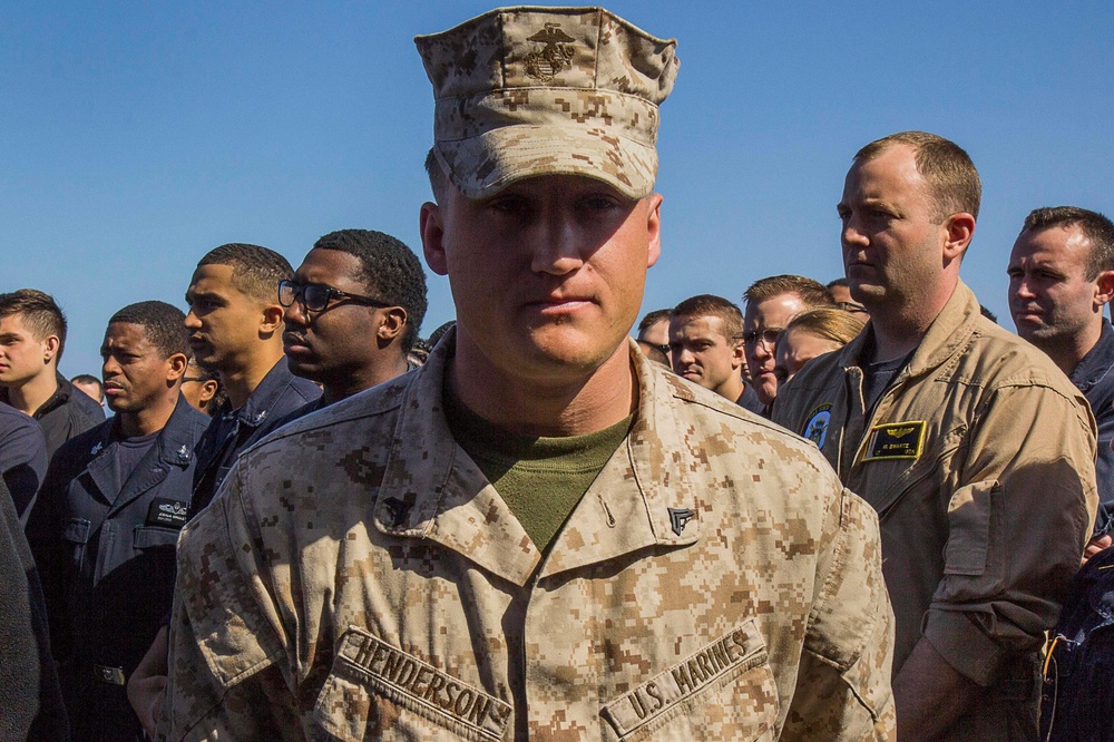 Marine receives award while deployed aboard USS New York