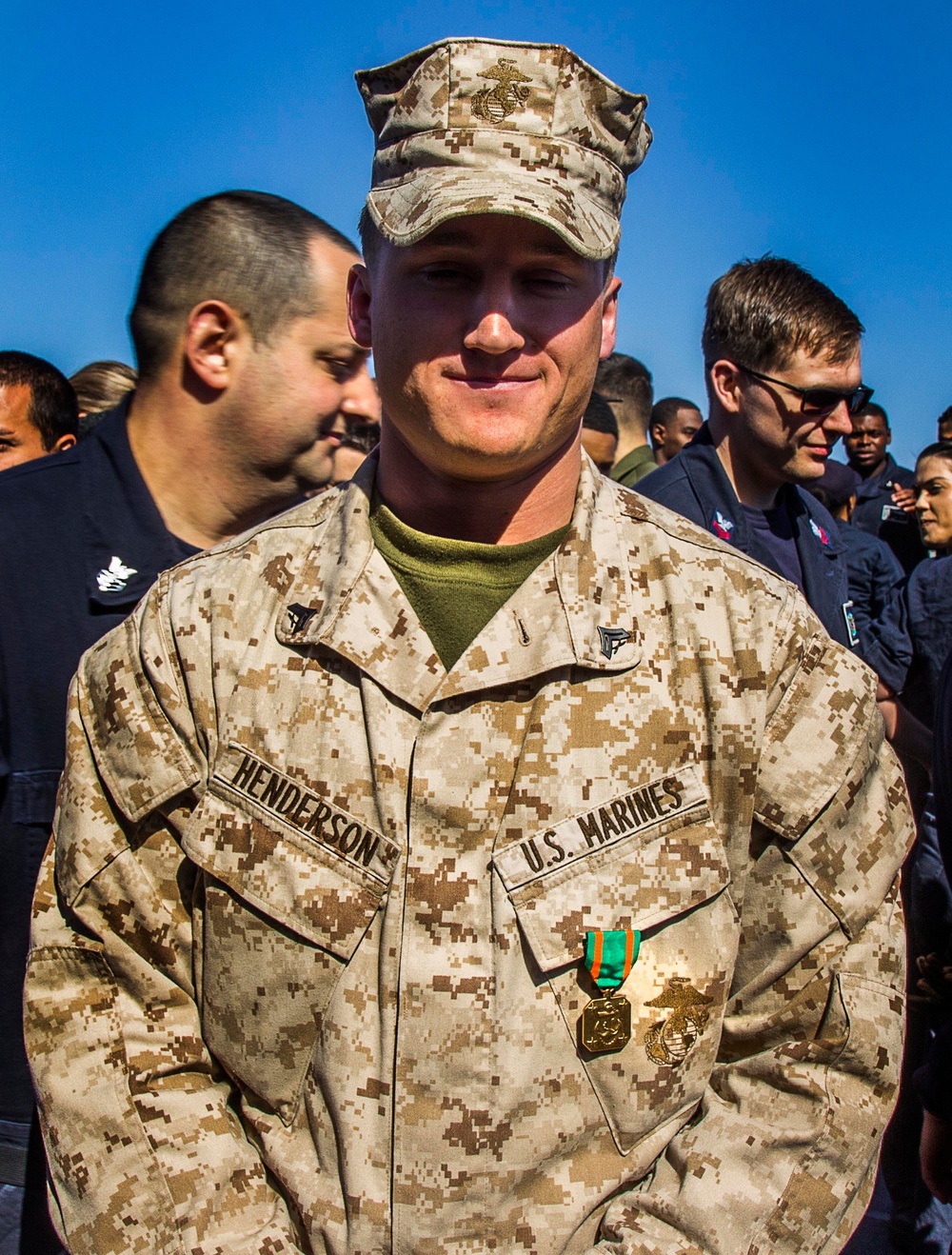 Marine receives award while deployed aboard USS New York