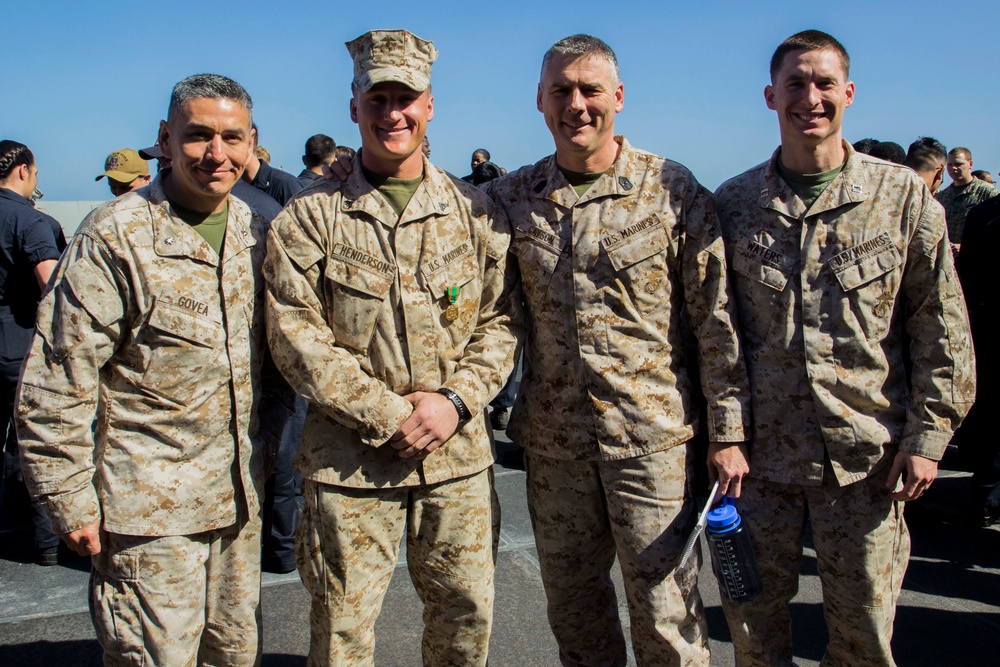 Marine receives award while deployed aboard USS New York