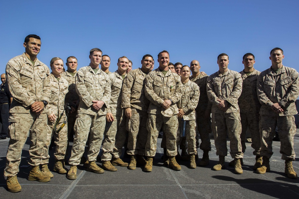 Marine receives award while deployed aboard USS New York