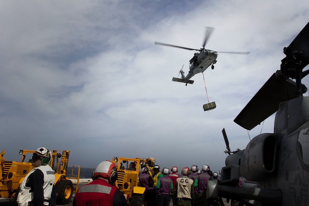 USS New York conducts Replenishment at Sea