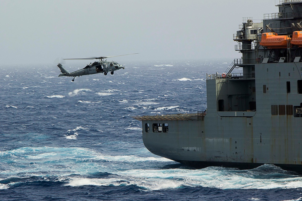 USS New York conducts Replenishment at Sea