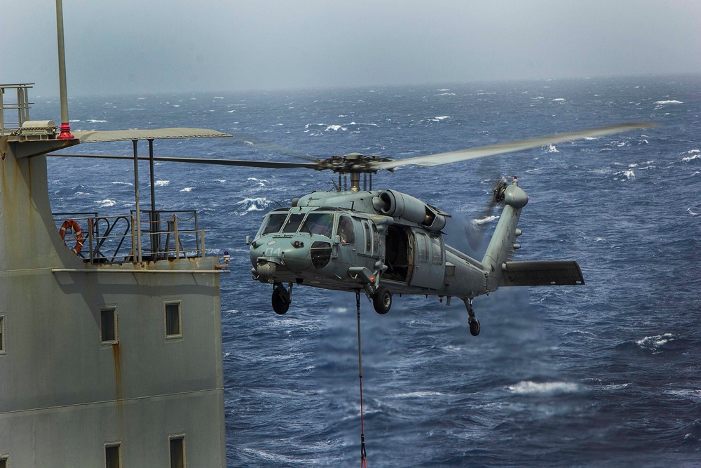 USS New York conducts Replenishment at Sea