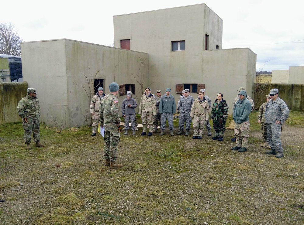 U.S. Army Reserve Soldiers support Airmen in CBRN Exercise