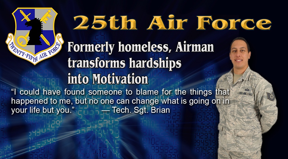 Formerly homeless, Airman transforms hardships into motivation