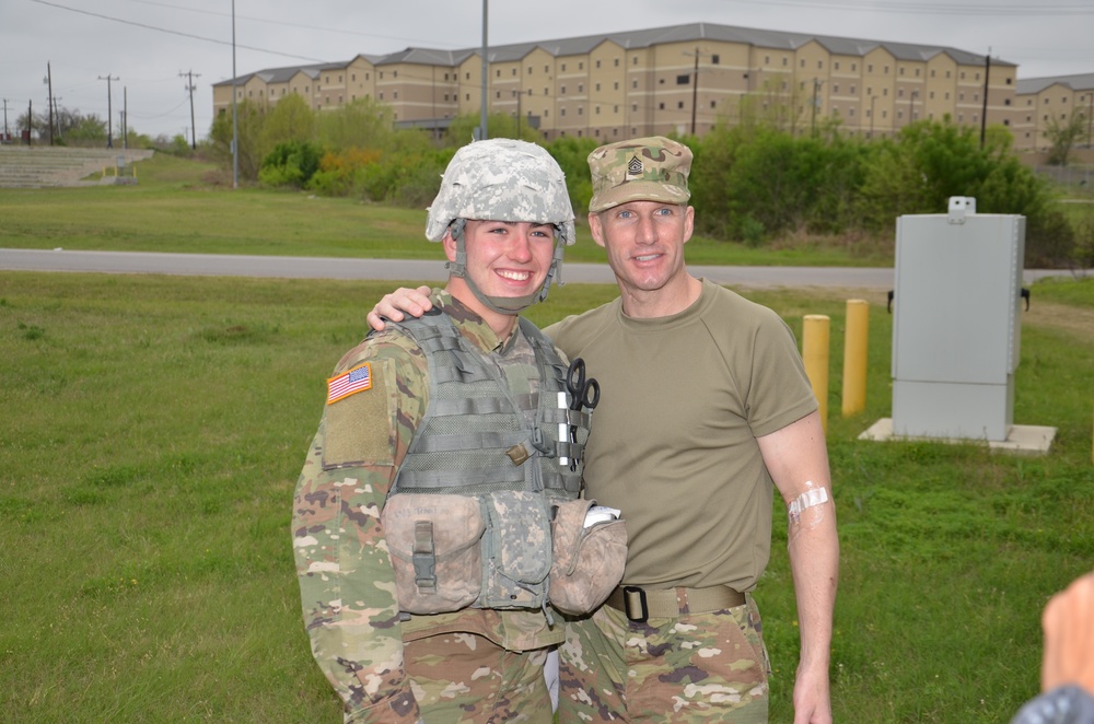 Sgt. Major of the Army and Combat Medic Student