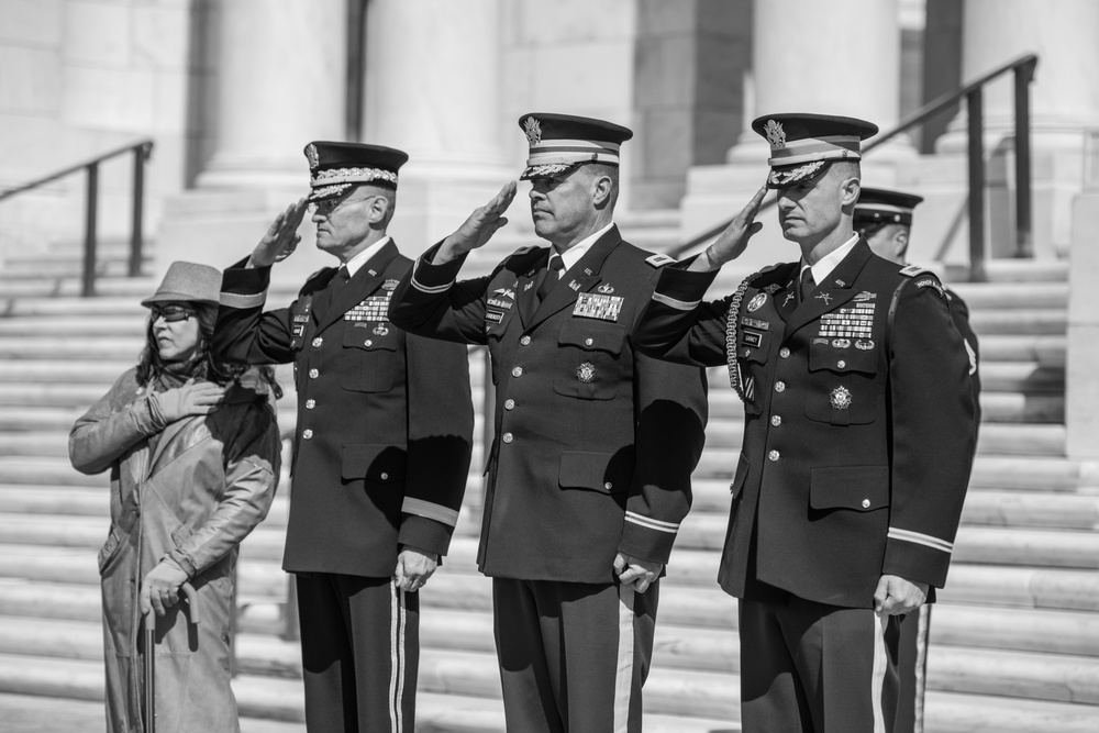 Medal of Honor Recipients Lay a Wreath at the Tomb of the Unknown Soldier