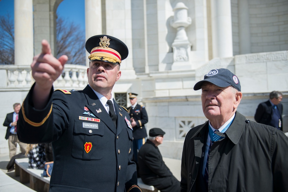 Medal of Honor Recipients Lay a Wreath at the Tomb of the Unknown Soldier