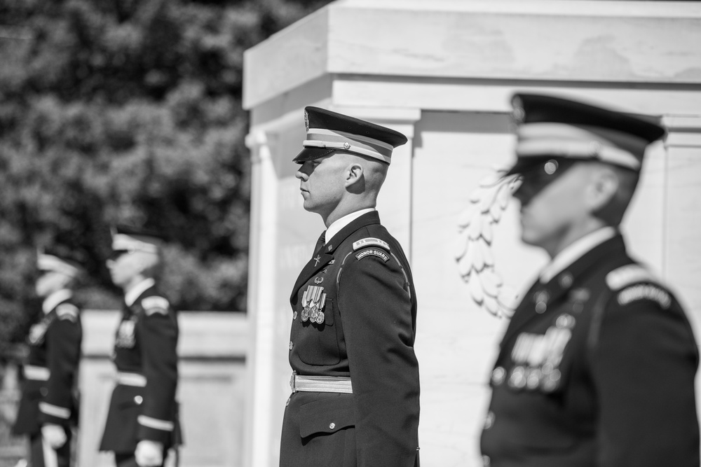 Medal of Honor Recipients Lay a Wreath at the Tomb of the Unknown Soldier