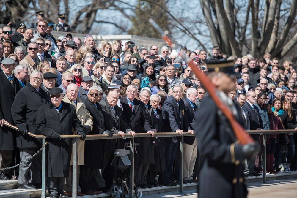 Medal of Honor Recipients Lay a Wreath at the Tomb of the Unknown Soldier