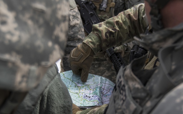 Army Reserve Soldiers with the 479th Engineer Batallion conduct convoy operations during exercise Ready Force Breach