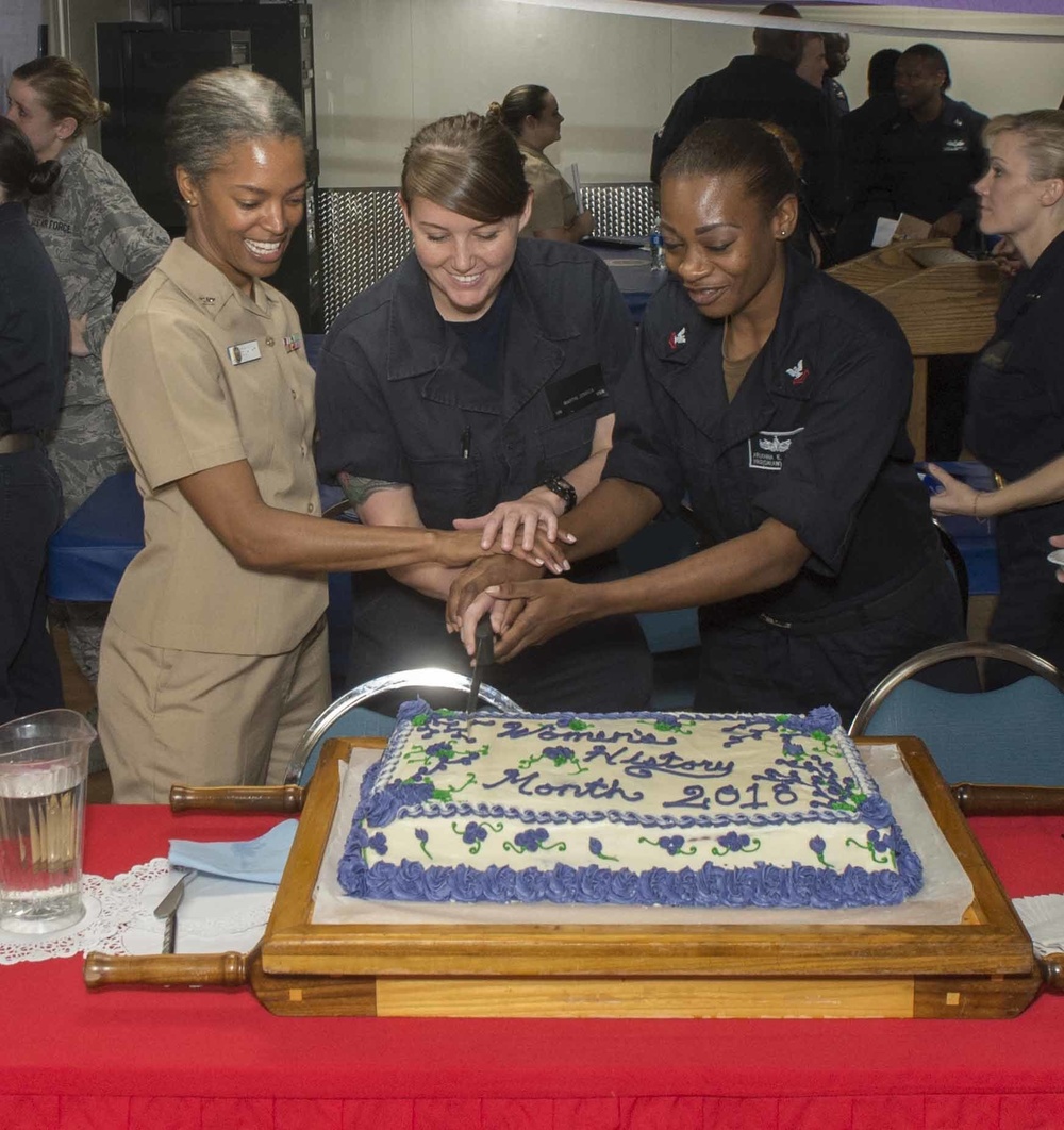 Sailors aboard USNS Mercy celebrate women's history month