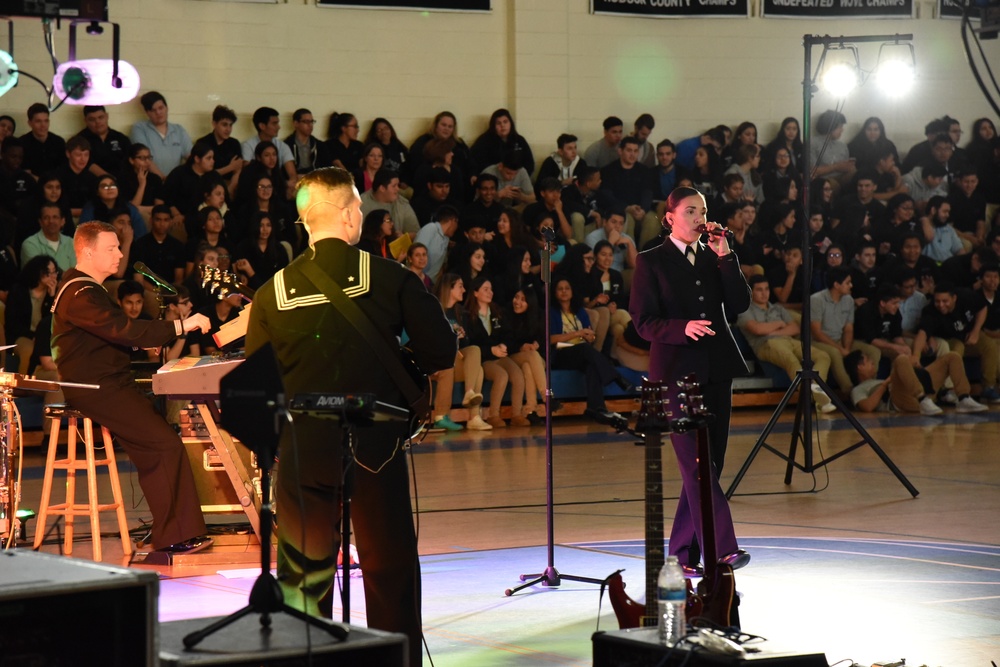 Navy Musicians Perform for Harrison High