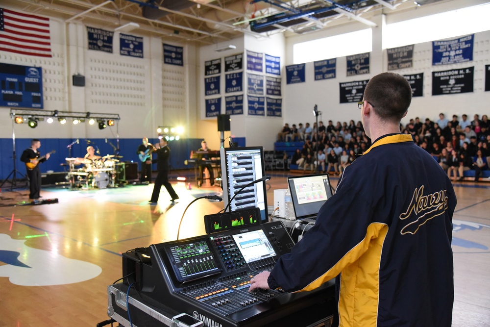 Navy Band Performs for Students at Harrison High