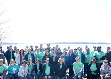 Volunteers paint Seven Points Campground for Earth Day