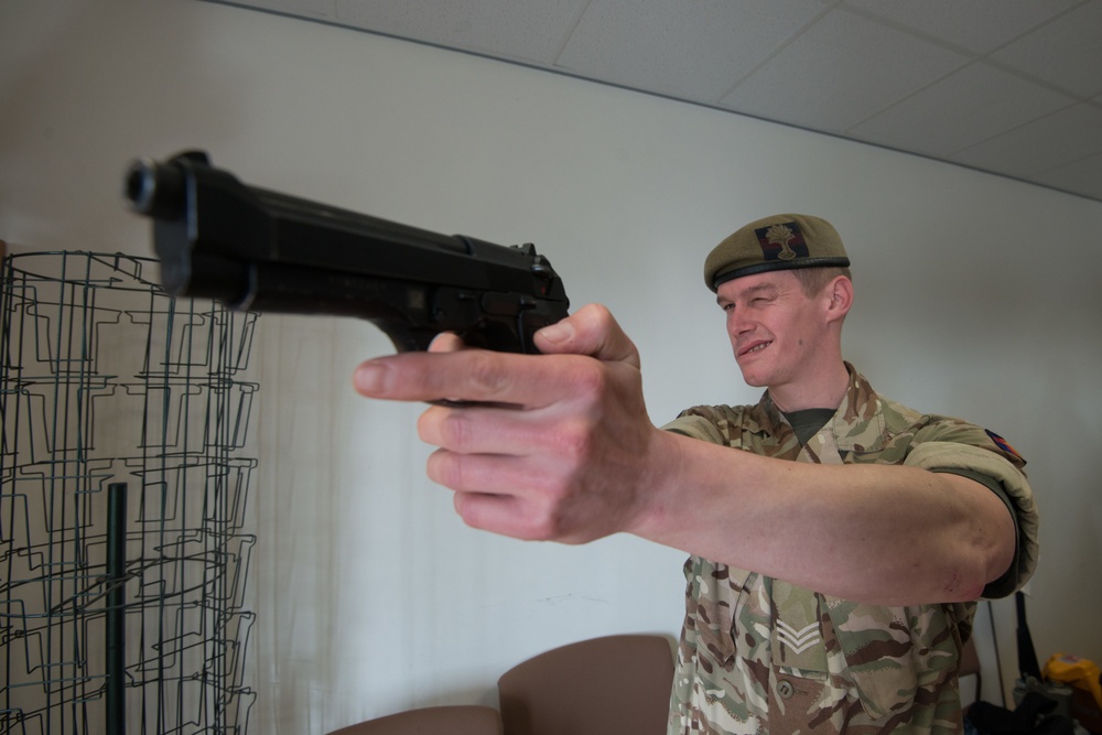 UK/US training with M4, M9, Glock, and SA80