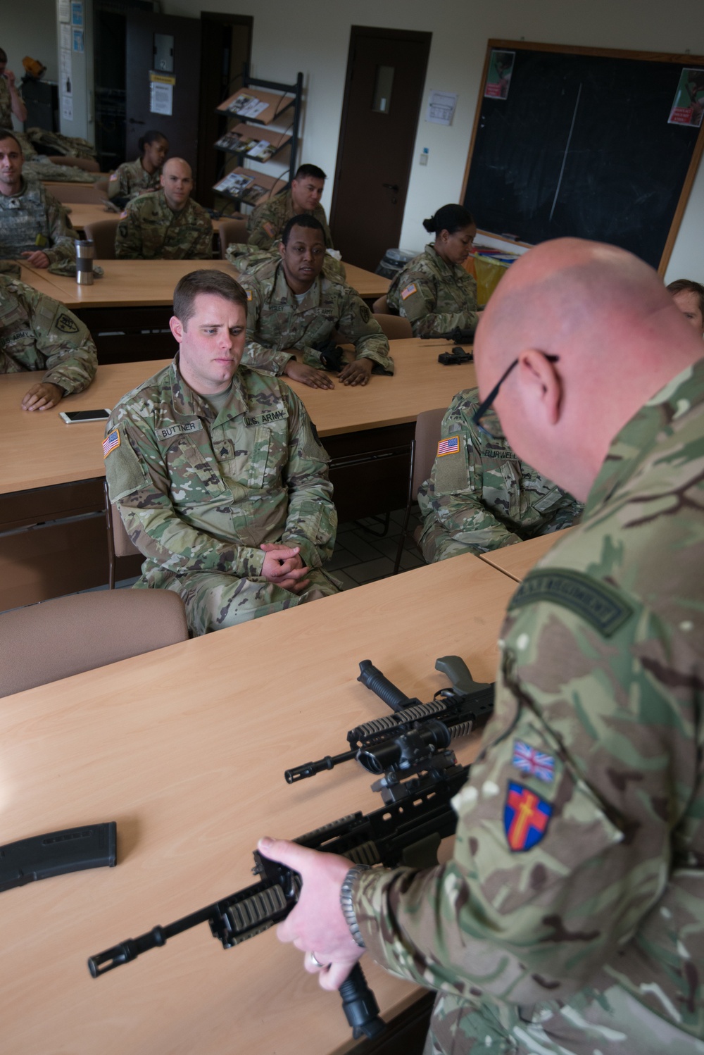 UK/US training with M4, M9, Glock, and SA80