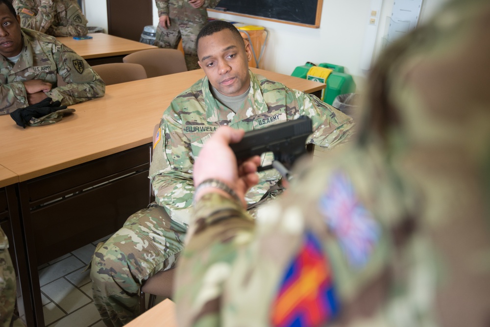 UK/US training with M4, M9, Glock, and SA80