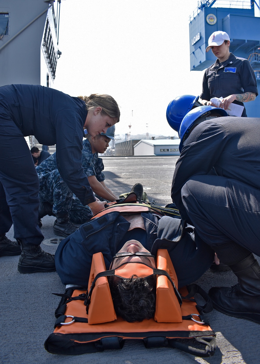 Blue Ridge Stretcher Bearers participate in a mass casualty drill