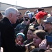 Vice President Pence is greeted by 119th Wing members upon his arrival to Fargo