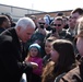 Vice President Pence is greeted by 119th Wing members upon his arrival to Fargo