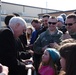Vice President Pence is greeted by 119th Wing members upon his arrival to Fargo