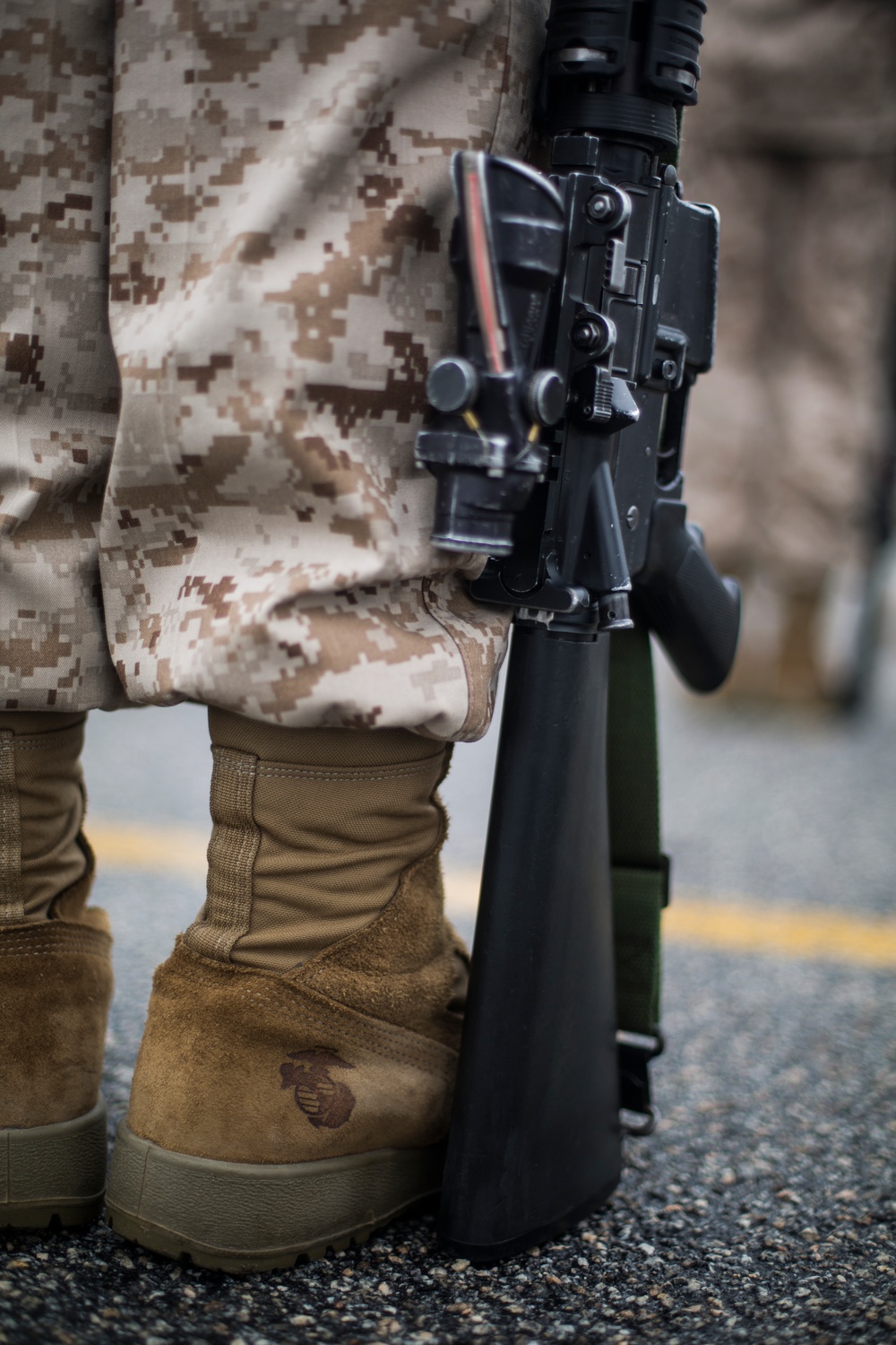 Marine recruits demonstrate discipline through drill on Parris Island