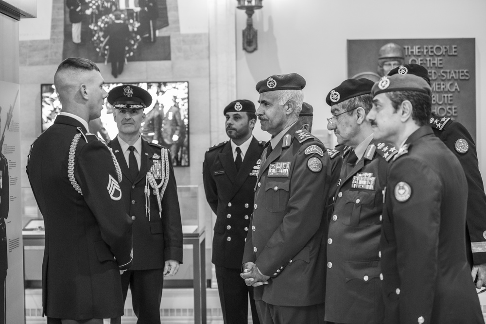 Chief of the General Staff for the Kuwait Armed Forces Lt. Gen. Mohammad Khaled Al-Khodr Participates in an Armed Forces Full Honors Wreath-Laying Ceremony at the Tomb of the Unknown Soldier