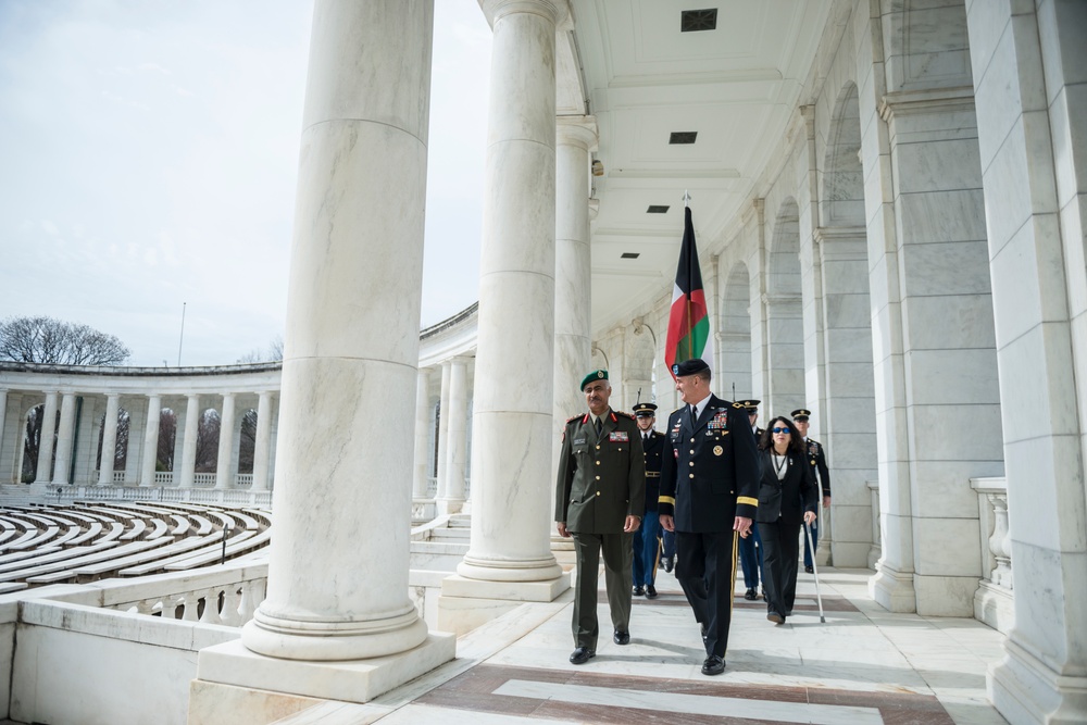 Chief of the General Staff for the Kuwait Armed Forces Lt. Gen. Mohammad Khaled Al-Khodr Participates in an Armed Forces Full Honors Wreath-Laying Ceremony at the Tomb of the Unknown Soldier