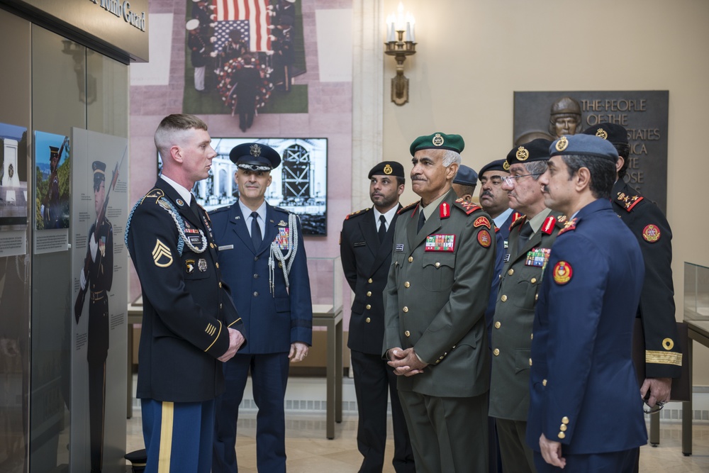 Chief of the General Staff for the Kuwait Armed Forces Lt. Gen. Mohammad Khaled Al-Khodr Participates in an Armed Forces Full Honors Wreath-Laying Ceremony at the Tomb of the Unknown Soldier